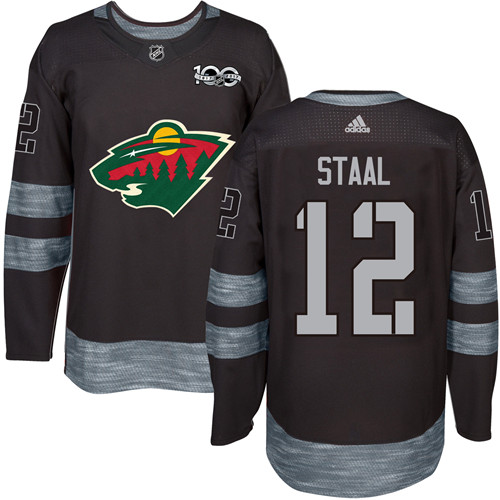 Adidas Wild #12 Eric Staal Black 1917-100th Anniversary Stitched NHL Jersey - Click Image to Close